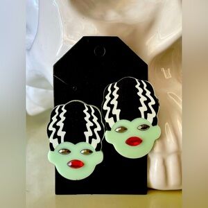 NEW Handmade The Bride of Frankenstein Inspired “We Belong Dead” Earrings